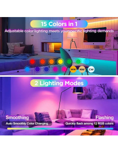 Bombilla LED recargable 2 paquetes 350LM 15 colores control remoto 2