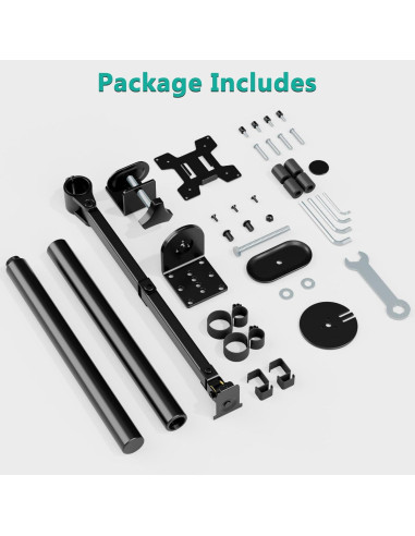 Soporte de Monitor WALI M001XL Alto 80 cm Negro