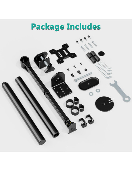 Soporte de Monitor WALI M001XL Alto 80 cm Negro