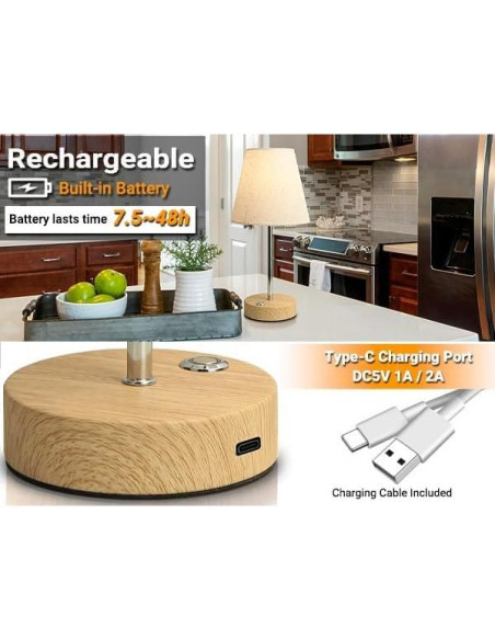 Lámpara Inalámbrica MILLUXIi 12'' Recargable Táctil LED