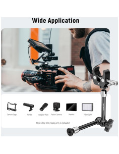 Brazo Mágico NEEWER 25cm Ajustable con Super Clamp 2