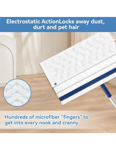 50 Almohadillas Desechables para Mopa Bona 43x13 cm Microfibra