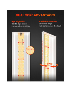 Lámpara LED de Cultivo Spider Farmer SF300 32W Espectro Completo 2