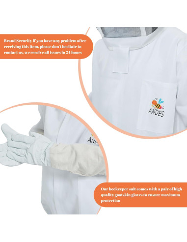 Chaqueta de Apicultura Andes - Unisex XL con Guantes