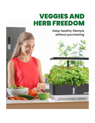 Sistema Hidropónico RAINPOINT 5L con Luz LED y 13 Cápsulas