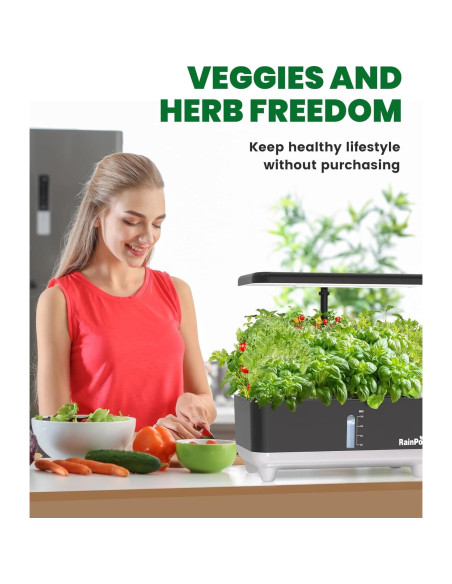 Sistema Hidropónico RAINPOINT 5L con Luz LED y 13 Cápsulas