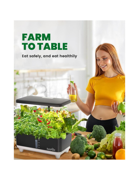 Sistema Hidropónico RAINPOINT 5L con Luz LED y 13 Cápsulas