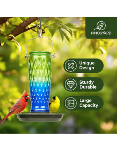 Alimentador de Agua Kingsyard 710 ml para Aves Jardín 2