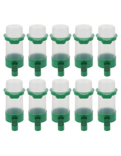 10pcs Bebedero de Vidrio LIOOBO para Aves 3,05 cm
