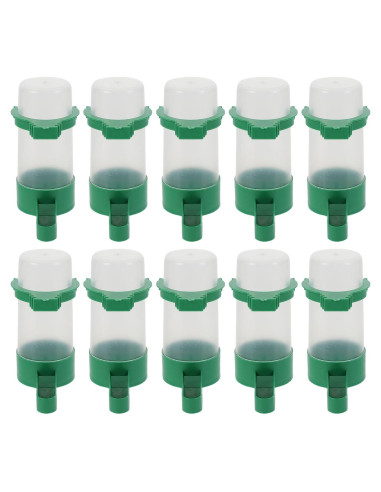 10pcs Bebedero de Vidrio LIOOBO para Aves 3,05 cm