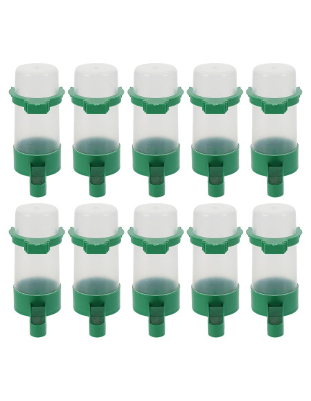 10pcs Bebedero de Vidrio LIOOBO para Aves 3,05 cm