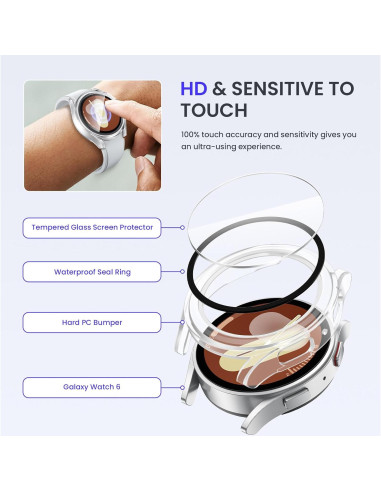 Funda Impermeable Goton para Galaxy Watch 7 44mm - Alta Sensibilidad