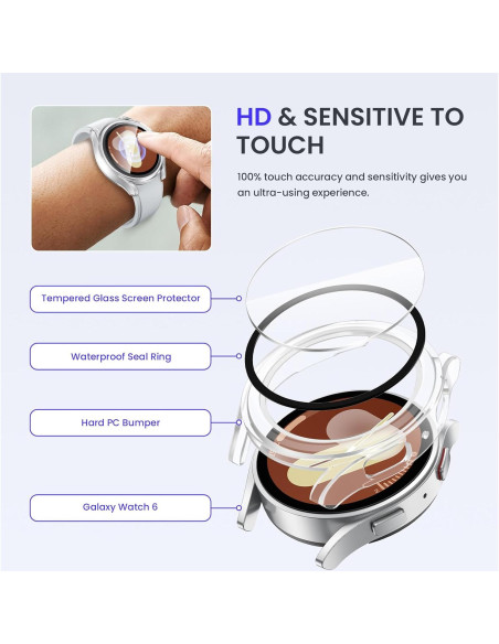 Funda Impermeable Goton para Galaxy Watch 7 44mm - Alta Sensibilidad