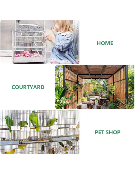 10pcs Bebedero de Vidrio LIOOBO para Aves 3,05 cm