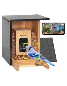 Comedero Inteligente Birdfy AI de Bambú Solar 24,89 cm
