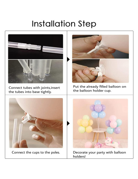 Kit Soporte para Globos ROYUYE 8 Sets Decoración Fiesta