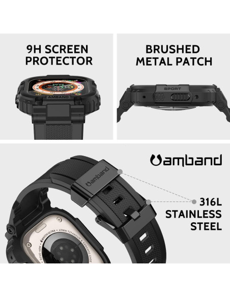 Funda amBand para Apple Watch Ultra 2/1 49mm con protector