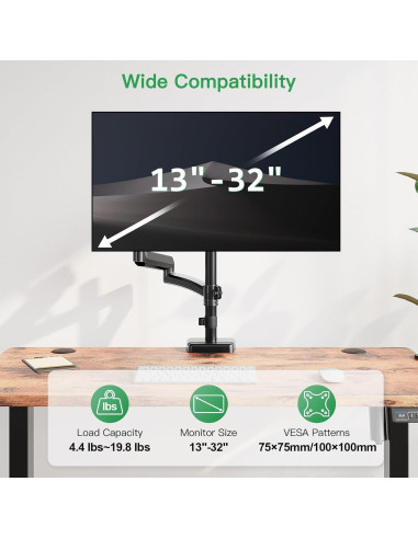 Soporte de Monitor MONTAR PRO Ajustable 13-32" 8.99kg