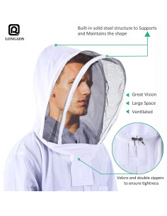 Traje de Apicultor LONGADS XXL con Guantes y Capucha 2
