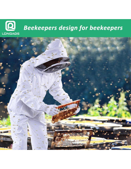 Traje de Apicultor LONGADS XXL con Guantes y Capucha