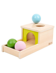 Caja de Permanencia Montessori Adena con 3 Pelotas 24x14x11 cm