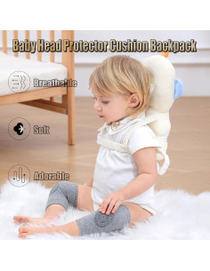 Protector de Cabeza Bebé Feidoog con 3 Rodilleras Astronautas 2