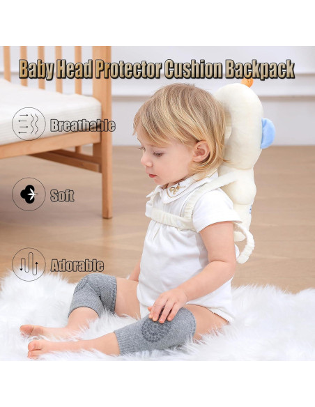 Protector de Cabeza Bebé Feidoog con 3 Rodilleras Astronautas