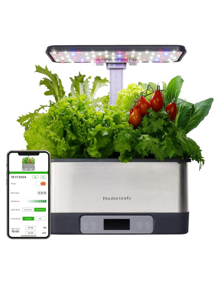 Sistema Hidropónico Homeleafy 8-Pods Jardín Interior LED