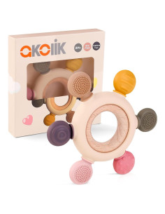 Akolik Mordedor de Silicona para Bebés Rosa 0-18 Meses