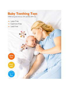 Akolik Mordedor de Silicona para Bebés Rosa 0-18 Meses 2