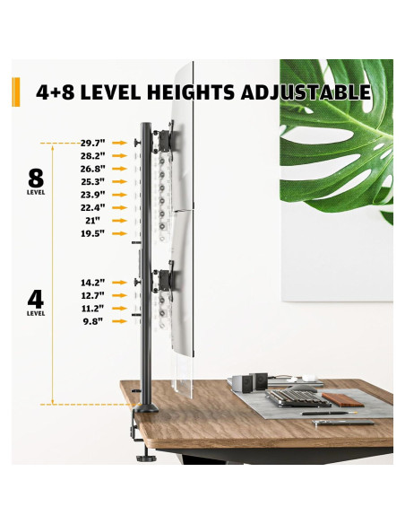 Soporte Doble para Monitores Hemudu HD04B-002 13-34" Negro