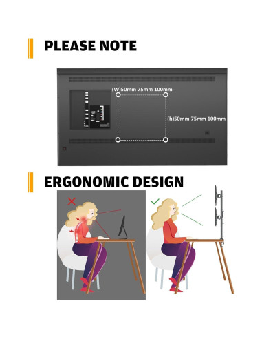 Soporte Doble para Monitores Hemudu HD04B-002 13-34" Negro