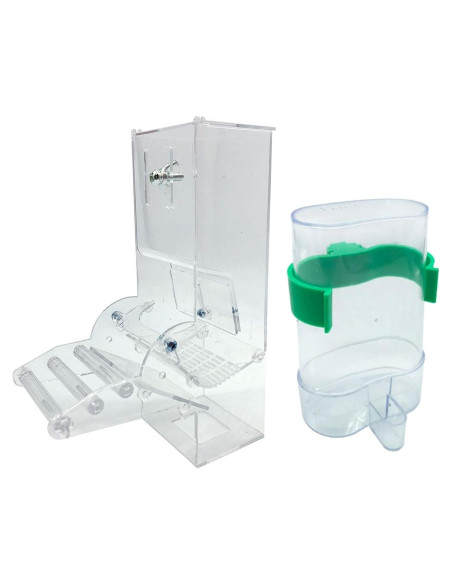 Comedero Automático Hamiledyi 2 Pcs para Aves 6x7.5x21 cm