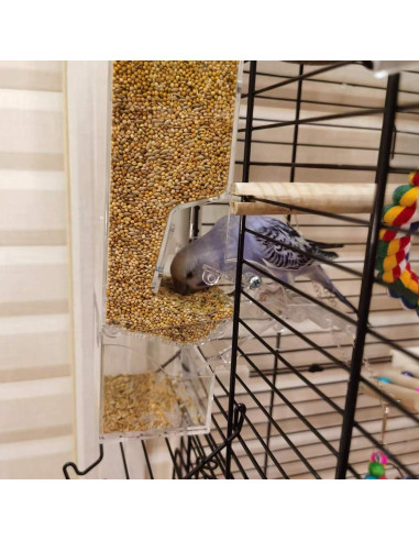 Comedero Automático Hamiledyi 2 Pcs para Aves 6x7.5x21 cm