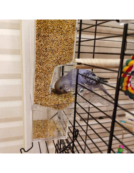 Comedero Automático Hamiledyi 2 Pcs para Aves 6x7.5x21 cm