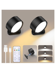 Luces de Pared LED Brightown, 2 Luces Recargables USB