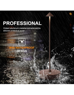 Lámpara de Mesa Inalámbrica YIBEN 2Pack LED 6000mAh 2