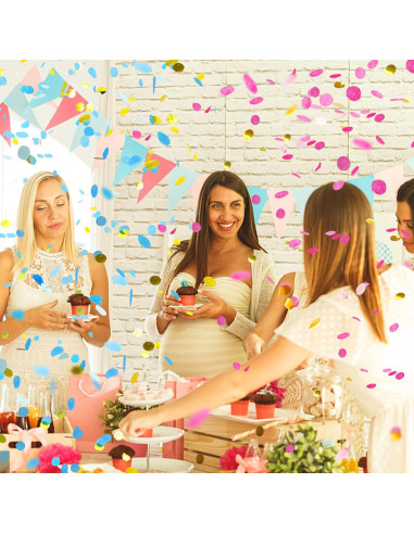 Confeti de Revelación de Género 8 PCS LEFUBABY Rosa y Azul