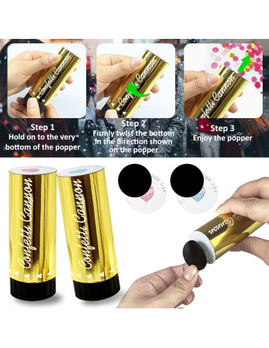 Confeti de Revelación de Género 8 PCS LEFUBABY Rosa y Azul