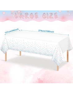 Paquete de 3 manteles desechables FunnyPars 137x274 cm 2