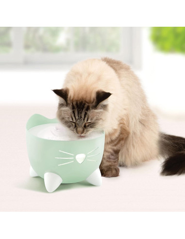 Fuente de Agua Catit PIXI Verde con Triple Filtro y LED