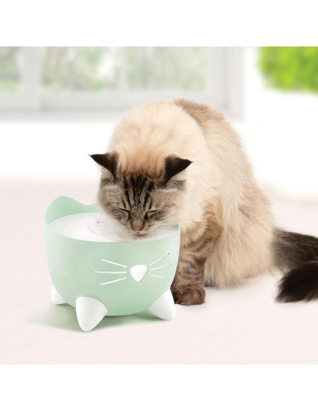 Fuente de Agua Catit PIXI Verde con Triple Filtro y LED