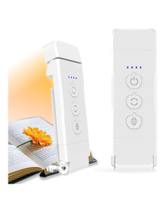 Luz de Lectura Recargable CUNLU 9 LEDs 3 Colores 5 Brillos