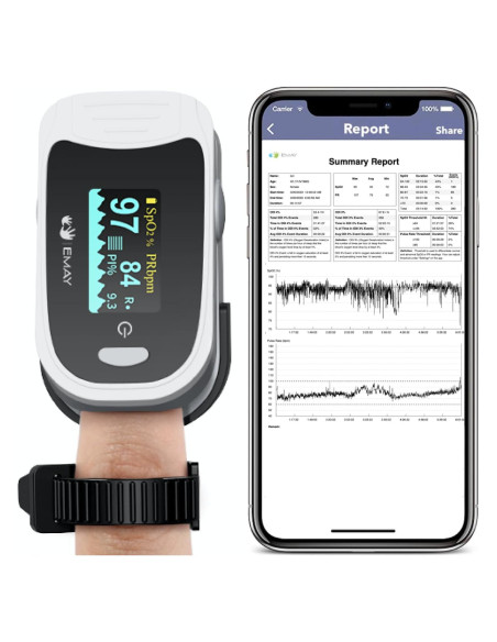 Monitor de Oxígeno EMAY EMO-80 con Grabación y App