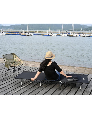 Cama Plegable MARCHWAY para Camping 2,95 kg Negra