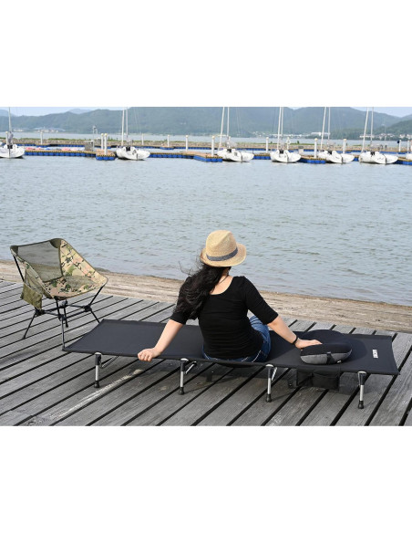 Cama Plegable MARCHWAY para Camping 2,95 kg Negra Cama Plegable MARCHWAY para Camping 2,95 kg Negra