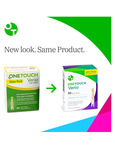 Tiras de Prueba OneTouch Verio - 90 Tiras para Diabetes