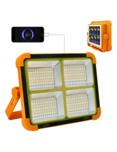 Luz Solar Portátil CREATESTAR 100W 12000mAh LED 4 Modos