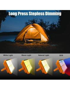 Luz Solar Portátil CREATESTAR 100W 12000mAh LED 4 Modos 2