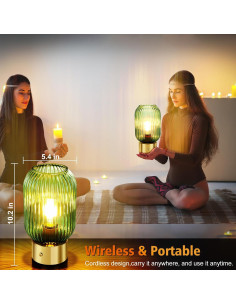 Lámpara de Mesa Recargable LEDIKON Vintage Dimmable 3 Niveles 2